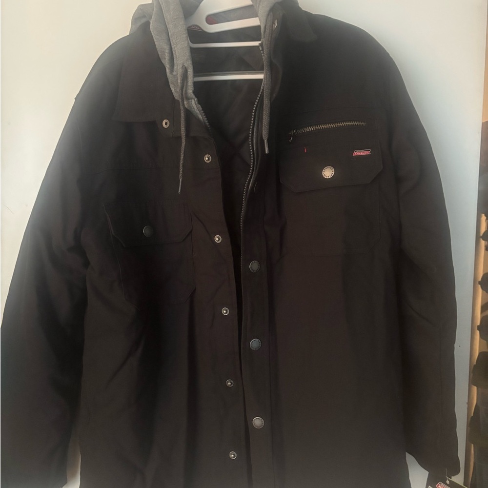 Dickies Black Military Field Jacket Durable Canvas